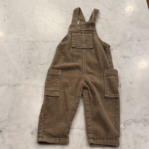 Rylee + Cru Olive Corduroy Kids Overalls Size 18-24mos